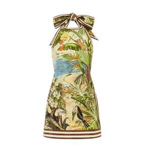 Alemais Toucan Tango Halter Mini Dress in Multi